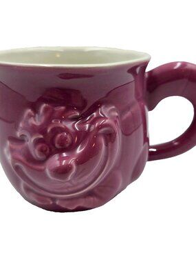 Disney Store Original Purple Cheshire Cat Alice In Wonderland Mug 3D Tail Handle